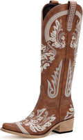 Rhinestone-Embellished Western Cowboy Boots for Women with Comfort