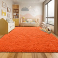 Ultra Soft Rugs for Living Room 6x9 Orange - Large Fluffy Shag Rug