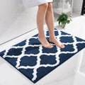 OLANLY Bathroom Rug 36x24 in Navy - Soft, Absorbent Bath Mat