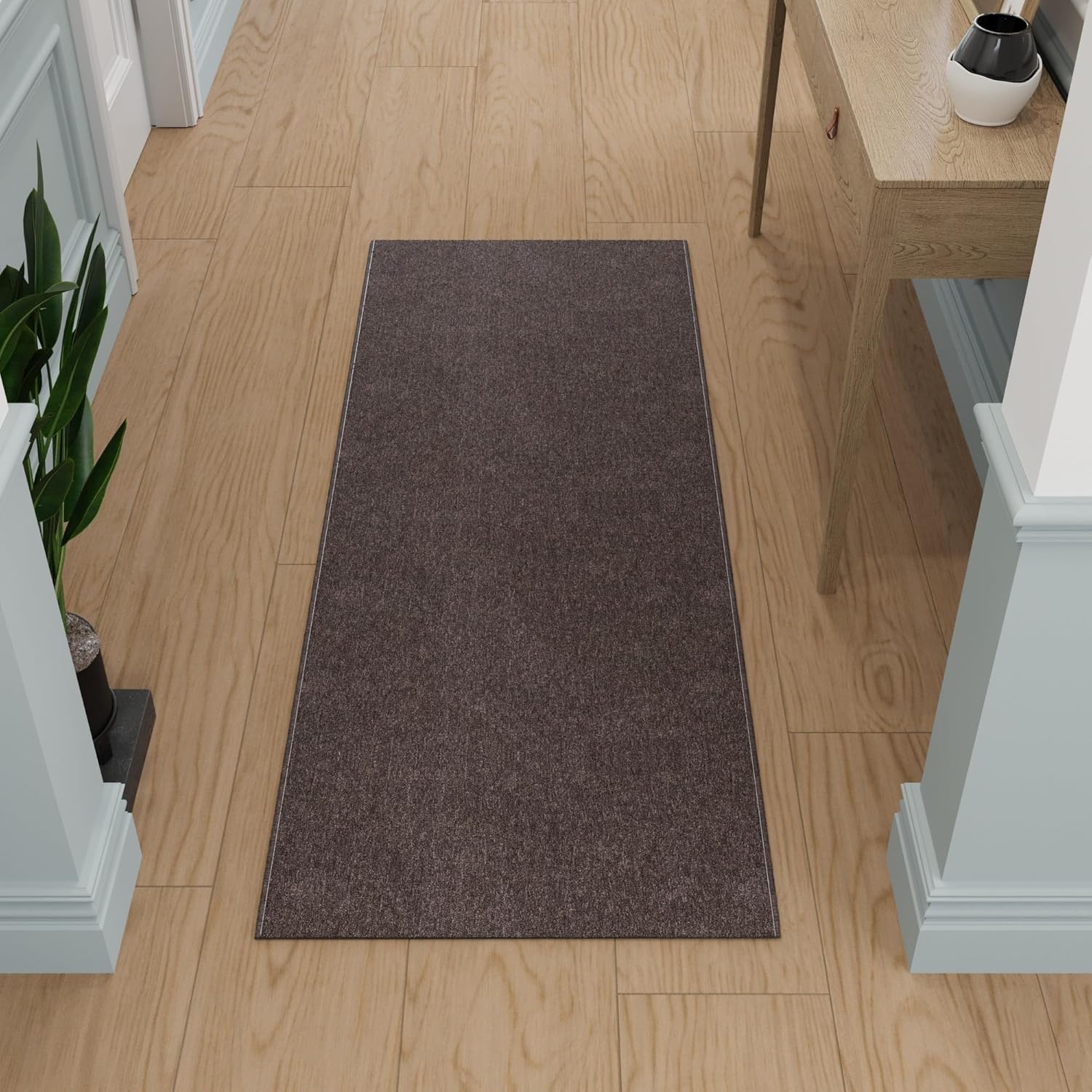 Ottomanson 2ft 7in x 10ft Ultra-Thin Hallway Runner Rug for Home