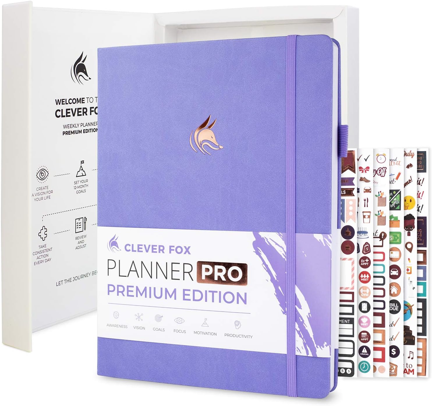 Clever Fox Planner Pro Premium A4 Weekly & Monthly Organizer
