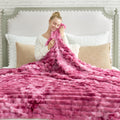 Cozy Bliss Faux Fur Throw Blanket for Couch - Luxuriously Soft Tie-dye