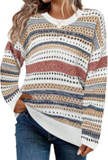 Cute Striped Sweaters Crew Neck Pullover for Women - Lightweight