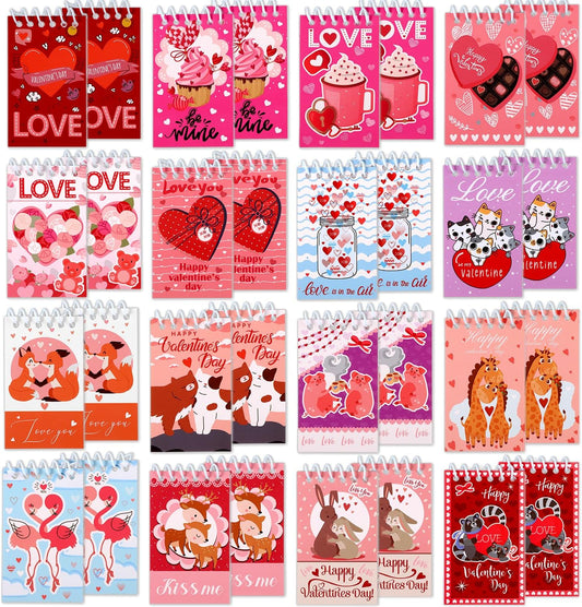 Valentine's Mini Notebooks - Adorable Animal Patterns!