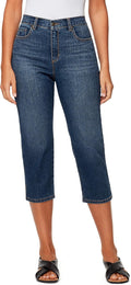 Gloria Vanderbilt Amanda Capri Jean - High Rise Floral Embroidery