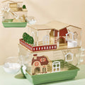12 in 1 Clear Acrylic Hamster Cage with Accessories - Two-Layer Garden