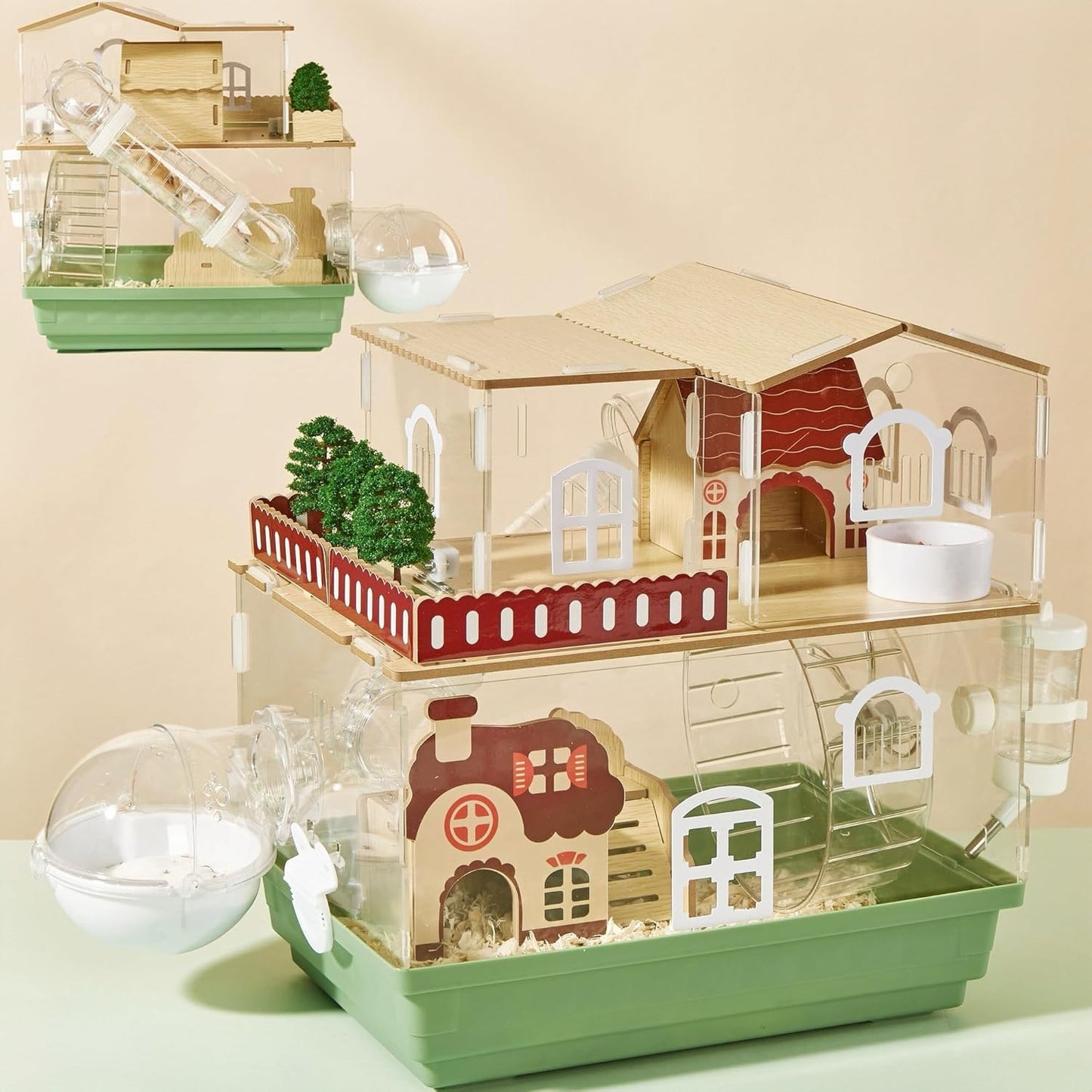 12 in 1 Clear Acrylic Hamster Cage with Accessories for Pets