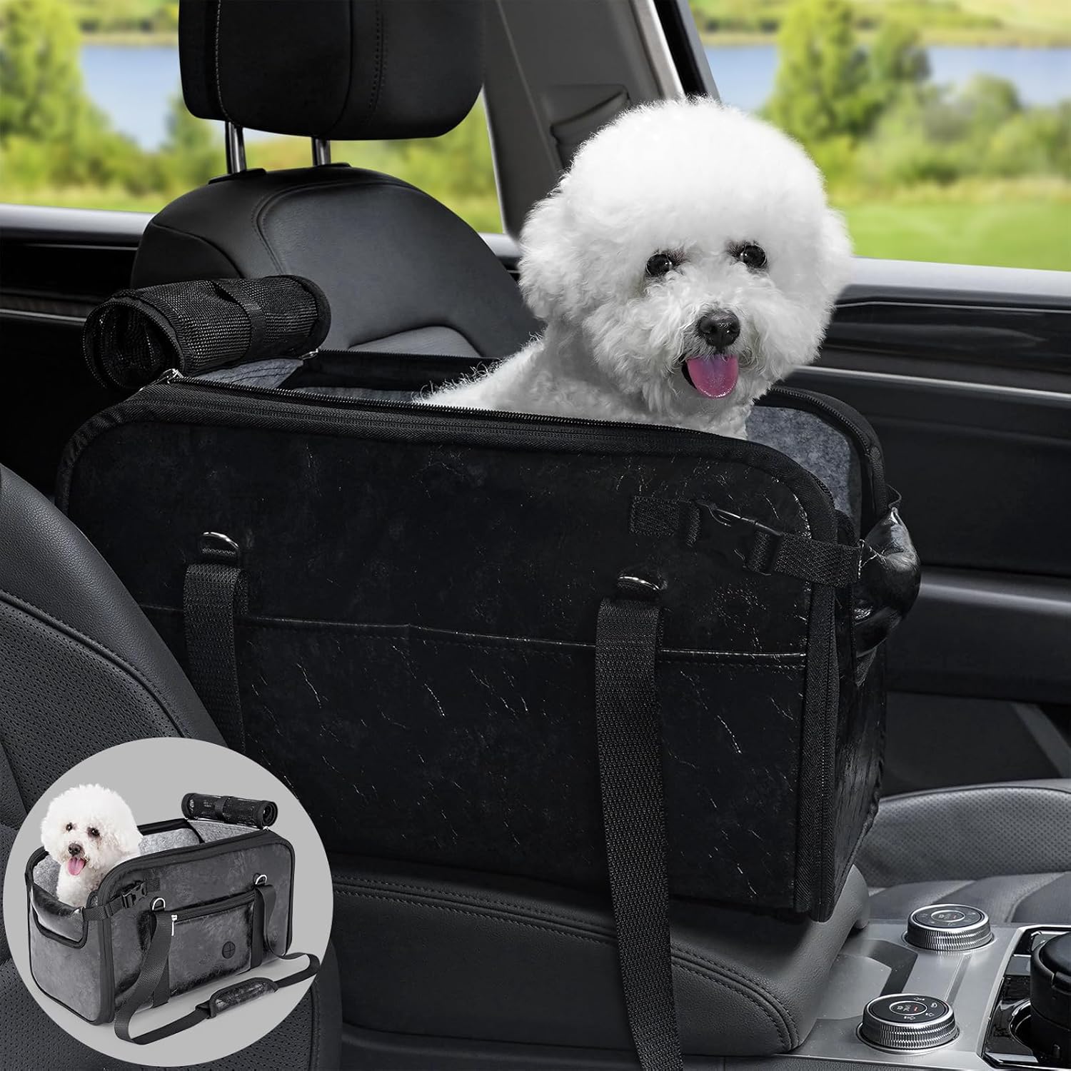 Portable Anti-Slip Pet Car Seat for Small Dogs - YUDODO