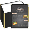 50 Pcs Restaurant Menu Covers 8.5 x 11 in Single Page PVC Transparent