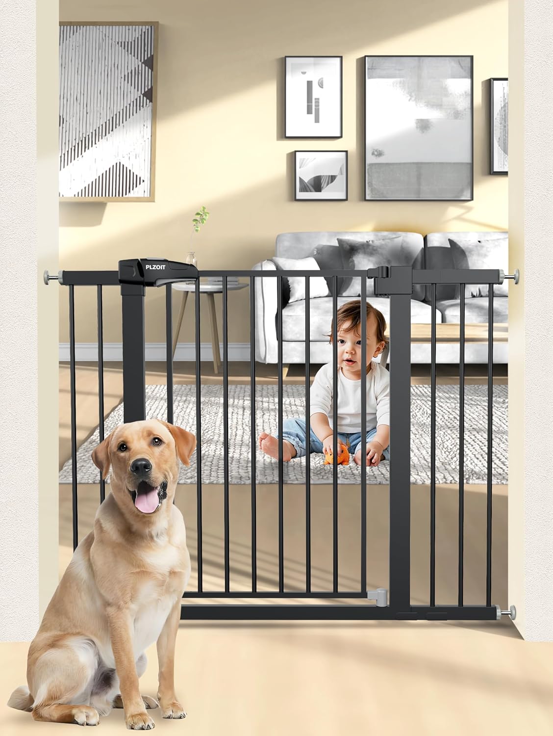 36.2 Inch Extra Tall Baby Gate for Stairs and Doorways