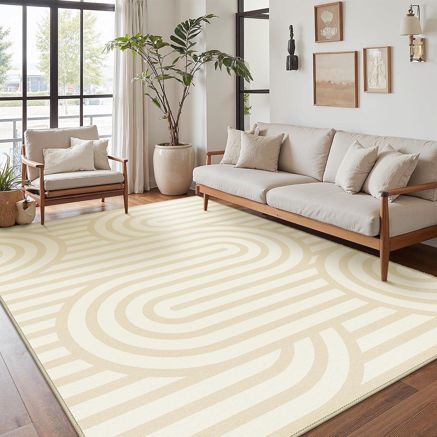 Bavni Area Rugs 8x10 - Modern Soft Non Slip Abstract Design