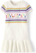 Gymboree Girls Short Sleeve Sweater Dress - Combed Cotton Comfort
