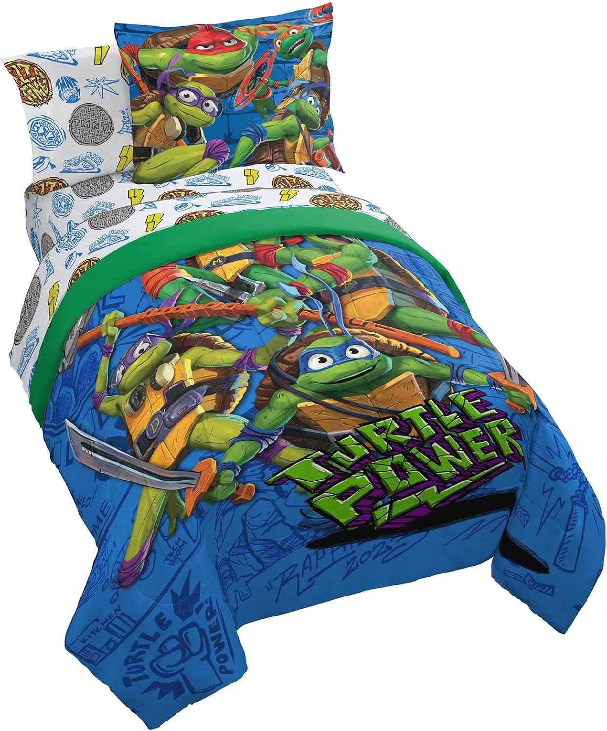 Teenage Mutant Ninja Turtles Full Comforter Set - 7 Piece Bedding