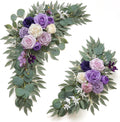 Faux Flower Swag Set of 2 for Wedding Welcome Signs - Purple Lilac