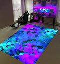 Neon Hexagons Gaming Rug - Fade Resistant & Stylish