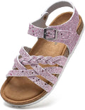 Torotto Girls Sandals with Cork Footbed - Comfortable Casual Slides