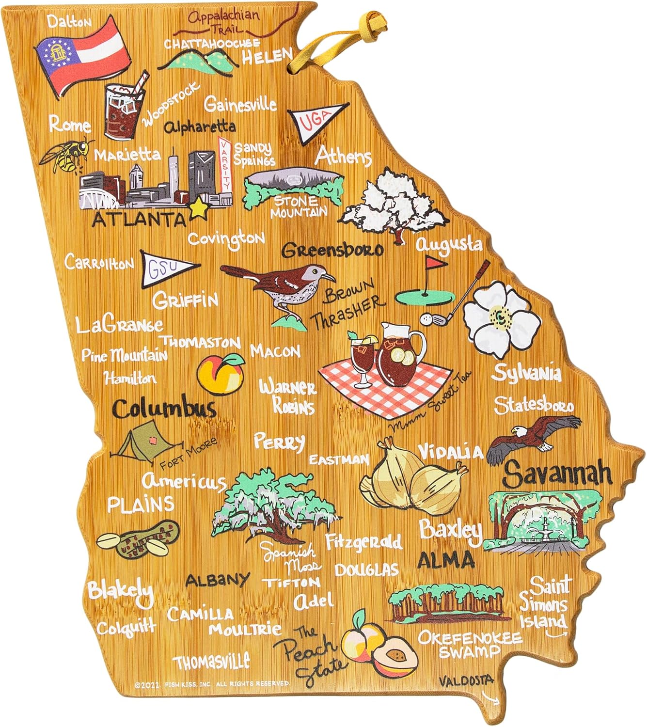 Georgia State Shaped Cutting Board and Charcuterie Platter