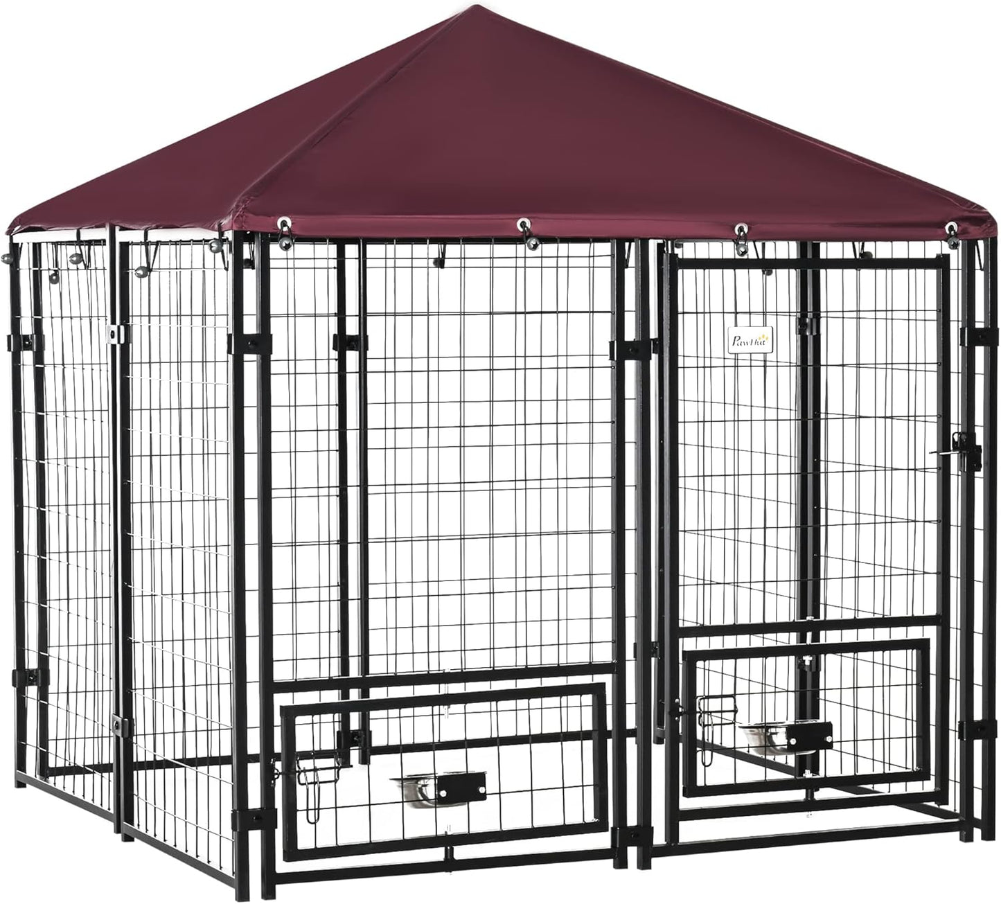 PawHut 4.6ft x 4.6ft x 5ft Outdoor Dog Kennel for Small Dogs