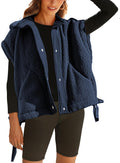 Womens Sherpa Fleece Vest Oversized Sleeveless Jacket - Cozy Warm This