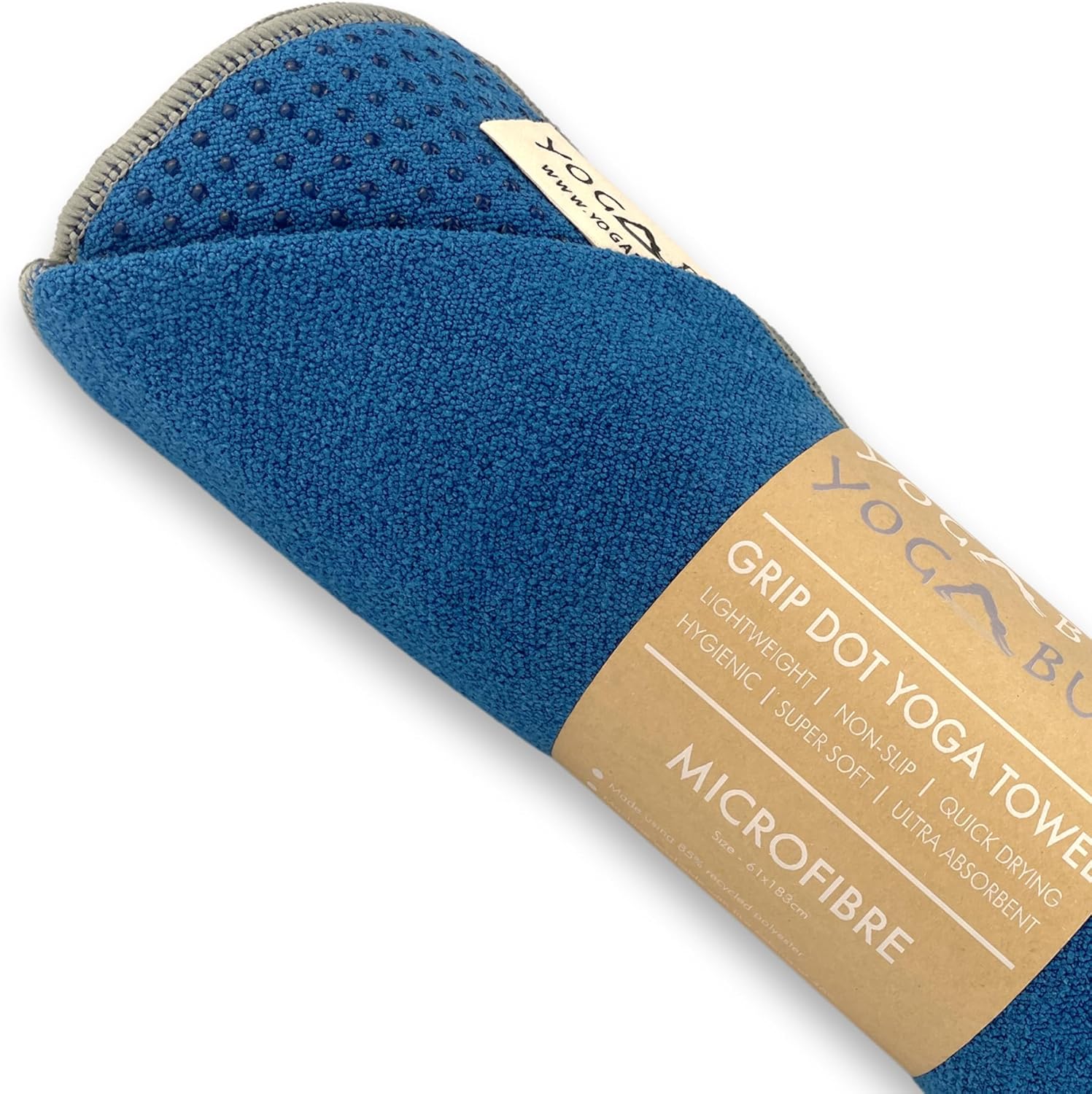 Grip Dot Eco Yoga Towel | Non-Slip Royal Blue