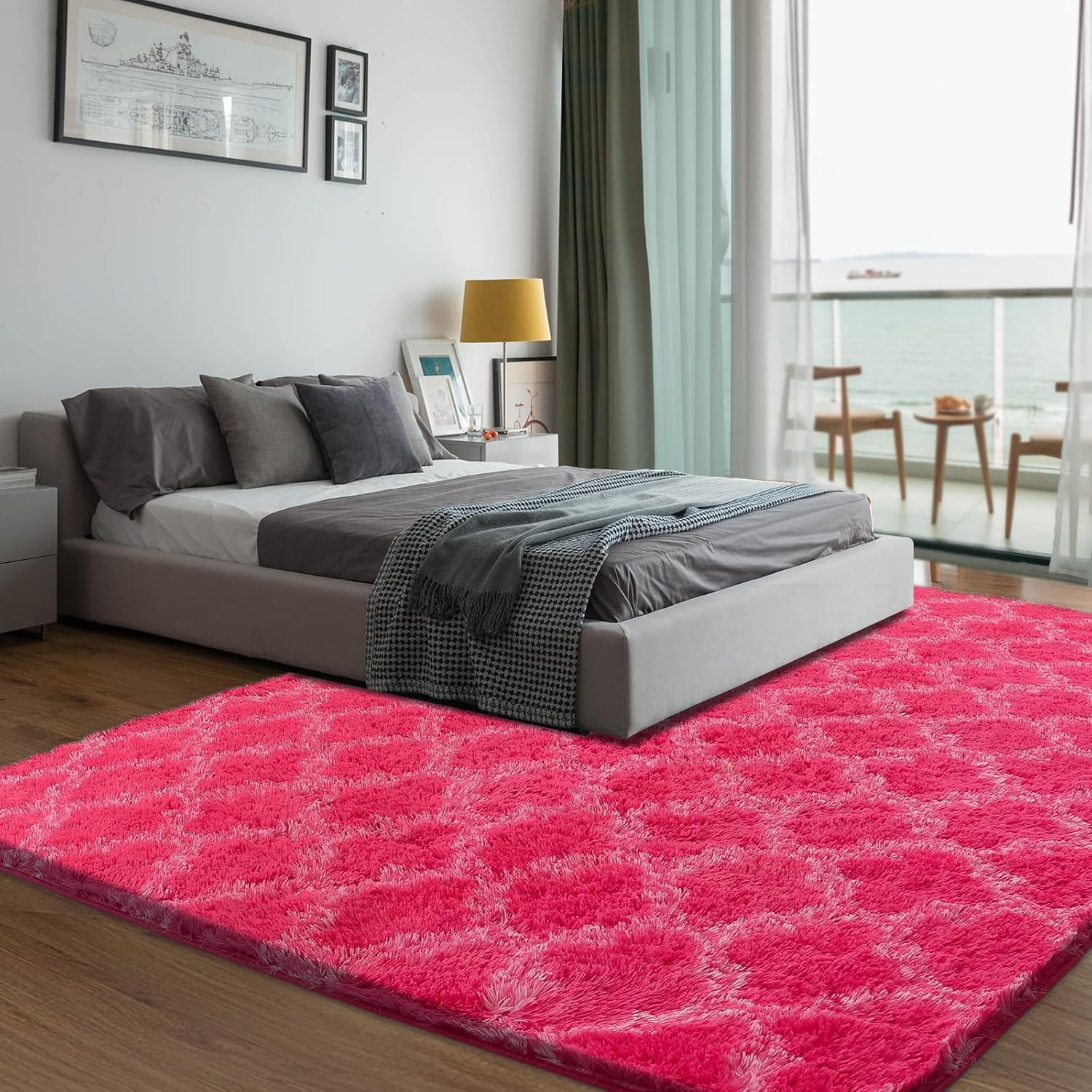 Luxury Area Rug 6x9 Feet Shag Rugs for Living Room Decor
