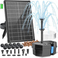 Solar Pond Filter Fountain Pump with Battery Backup - Clear Water