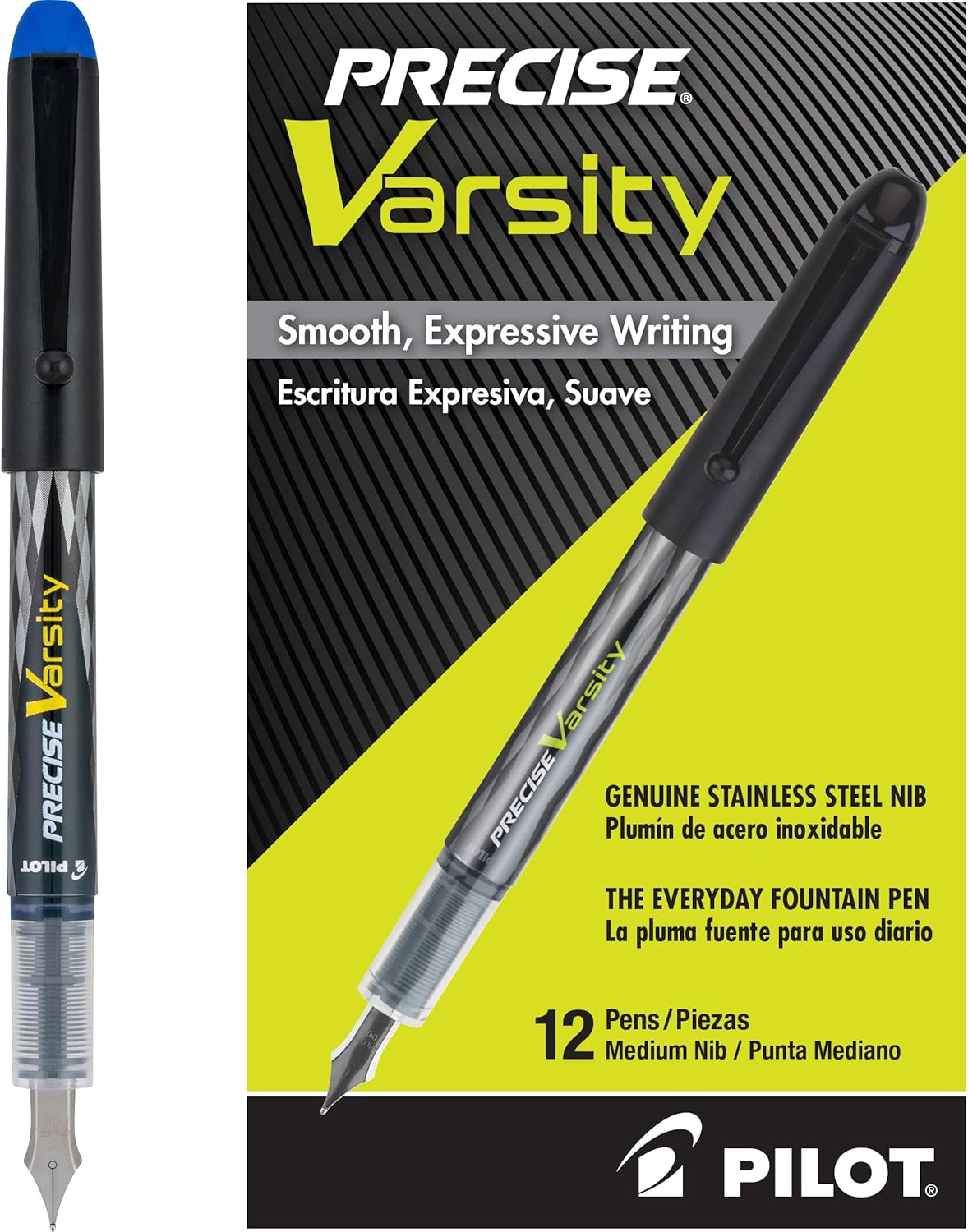 Pilot Precise Varsity Fountain Pens with Stainless Steel Nib