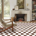 Checkered Plaid Area Rug 5x7 - Soft Washable Faux Wool Rug
