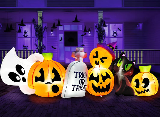 8 FT Long Halloween Inflatables for Spooky Outdoor Decor