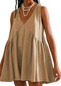 Sleeveless Mini Dress for Women with Pockets for Summer Fun