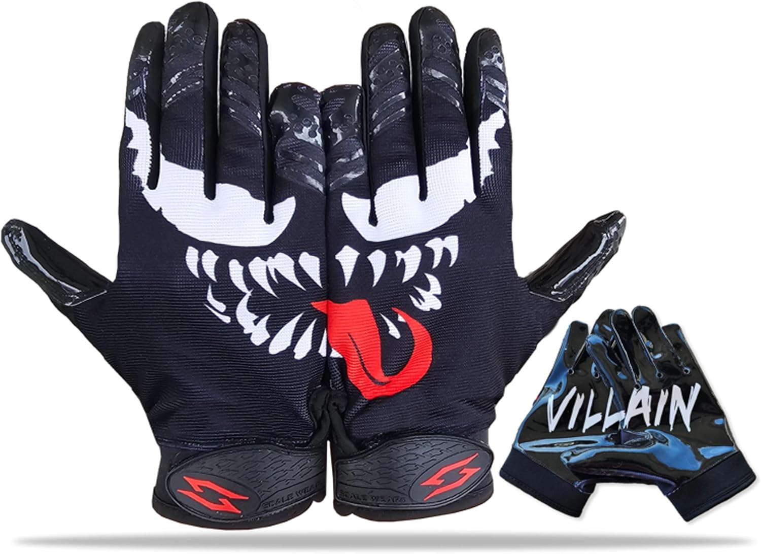 Villain Stealth Elite Receiver Gloves - Unleash Your Venom