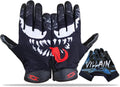Villain Football Receiver Gloves Black for Men & Youth - Stealth Tacky