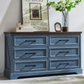Farmhouse 6 Drawer Dresser for Bedroom with Rustic Charm