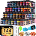 Mica Powder 144 Colors 10g Bottles - Vibrant Pearlescent Pigments
