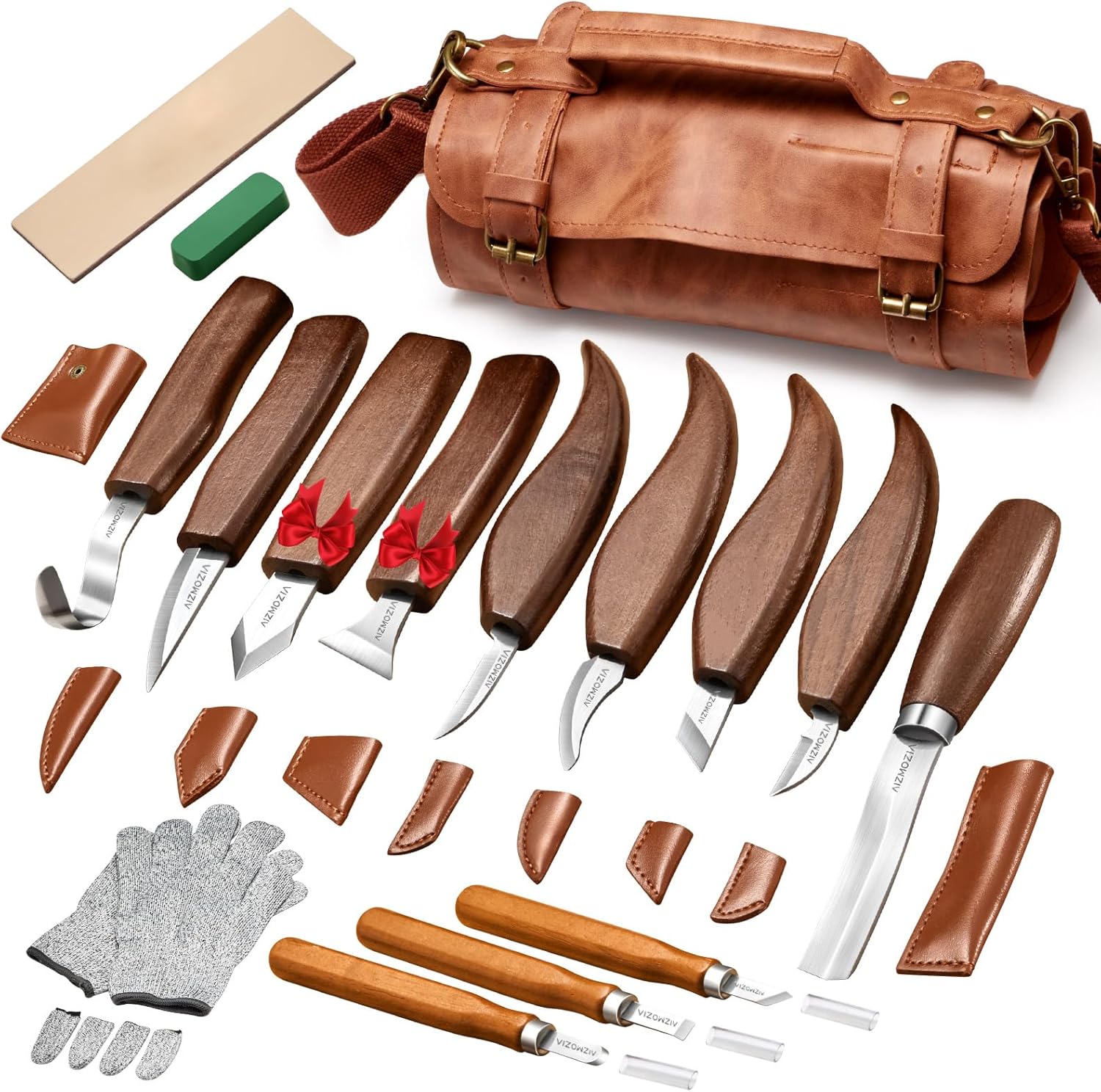 Professional Wood Carving Kit with 17Pcs Tools for Beginners