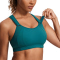 Sports Bra for Women Front Adjustable High Impact Support Padded