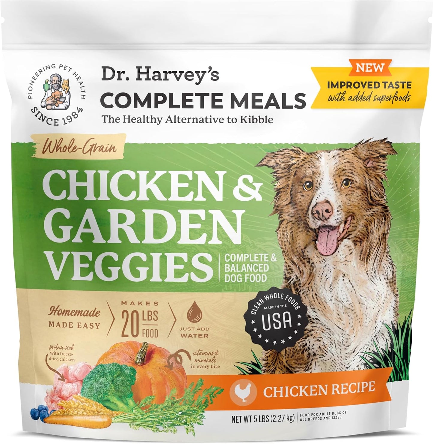 Dr. Harvey's Chicken & Garden Veggies Dog Food for Healthy Pets