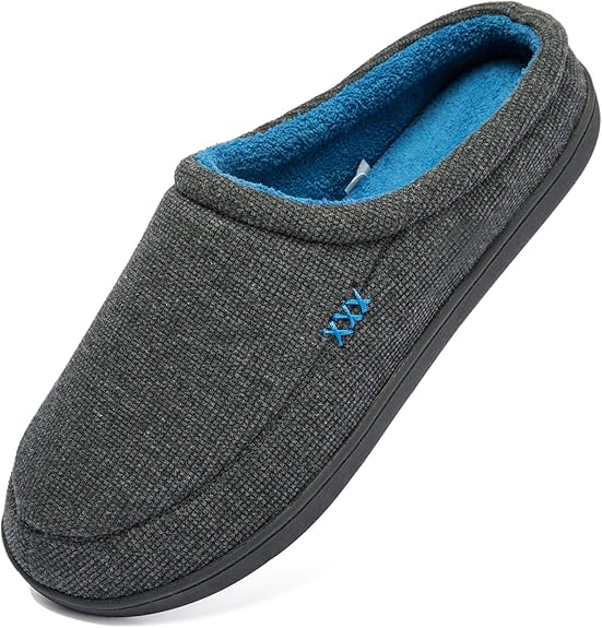 NewDenBer Men's Cozy Memory Foam Slippers for Indoor Outdoor Use