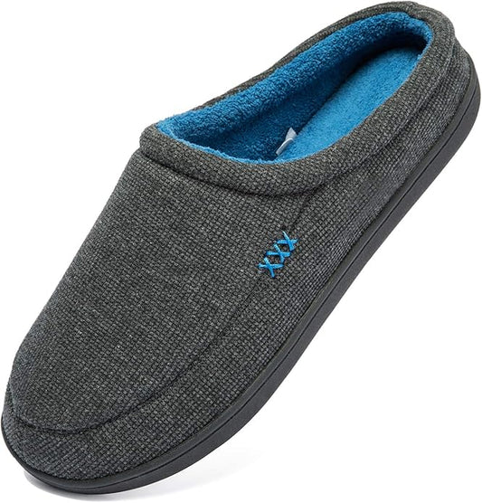 NewDenBer Men's Cozy Memory Foam Slippers for Indoor Outdoor Use