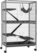 PawHut 50 in 5-Tier Small Animal Cage - Tall, Easy-Clean Habitat