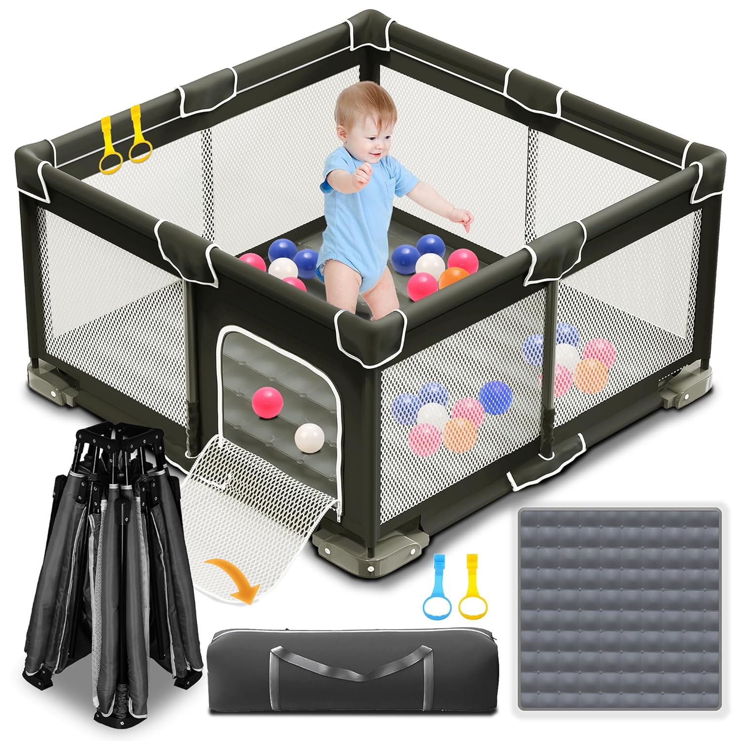 ICAREWAY Foldable Playpen: Portable Safety Zone
