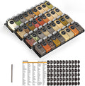 SpaceAid Spice Drawer Organizer with 36 Jars - 4-Tier Drawer Rack