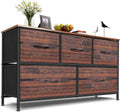 Dresser for Bedroom with 5 Drawers - Wide Fabric Storage Chest