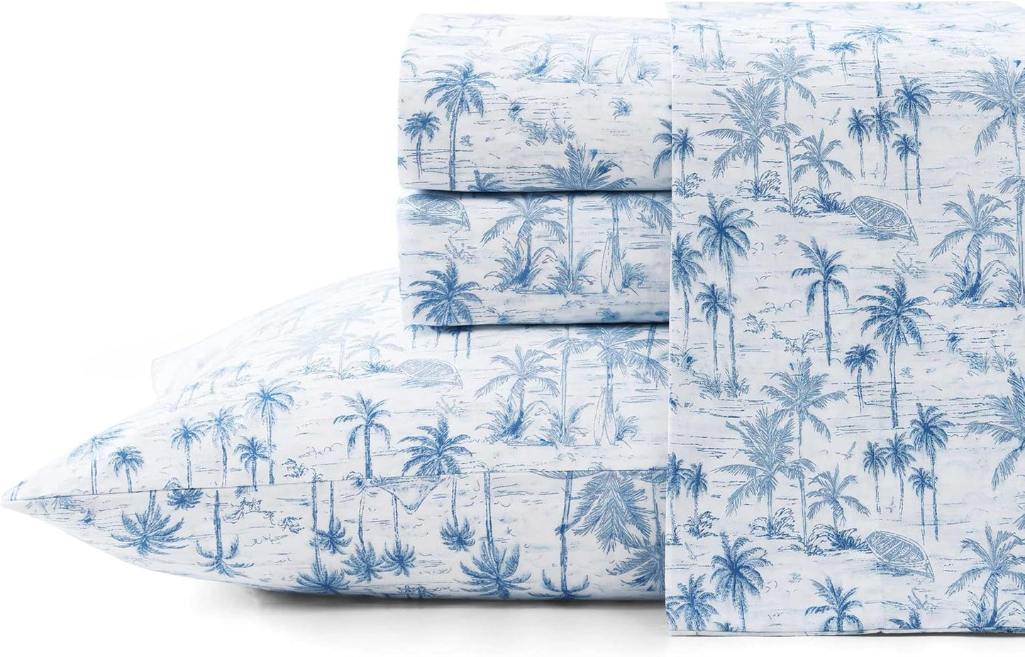 Tommy Bahama King Sheets Set - Super Soft Cotton Percale Bedding