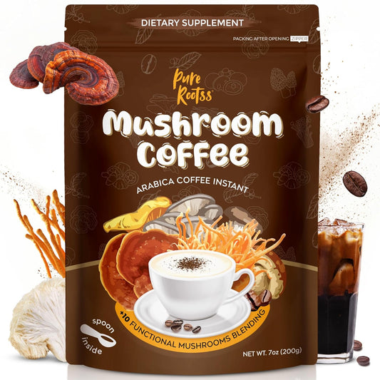 Natural Energy Boost & Immune Support - PureRootss Mushroom Coffee