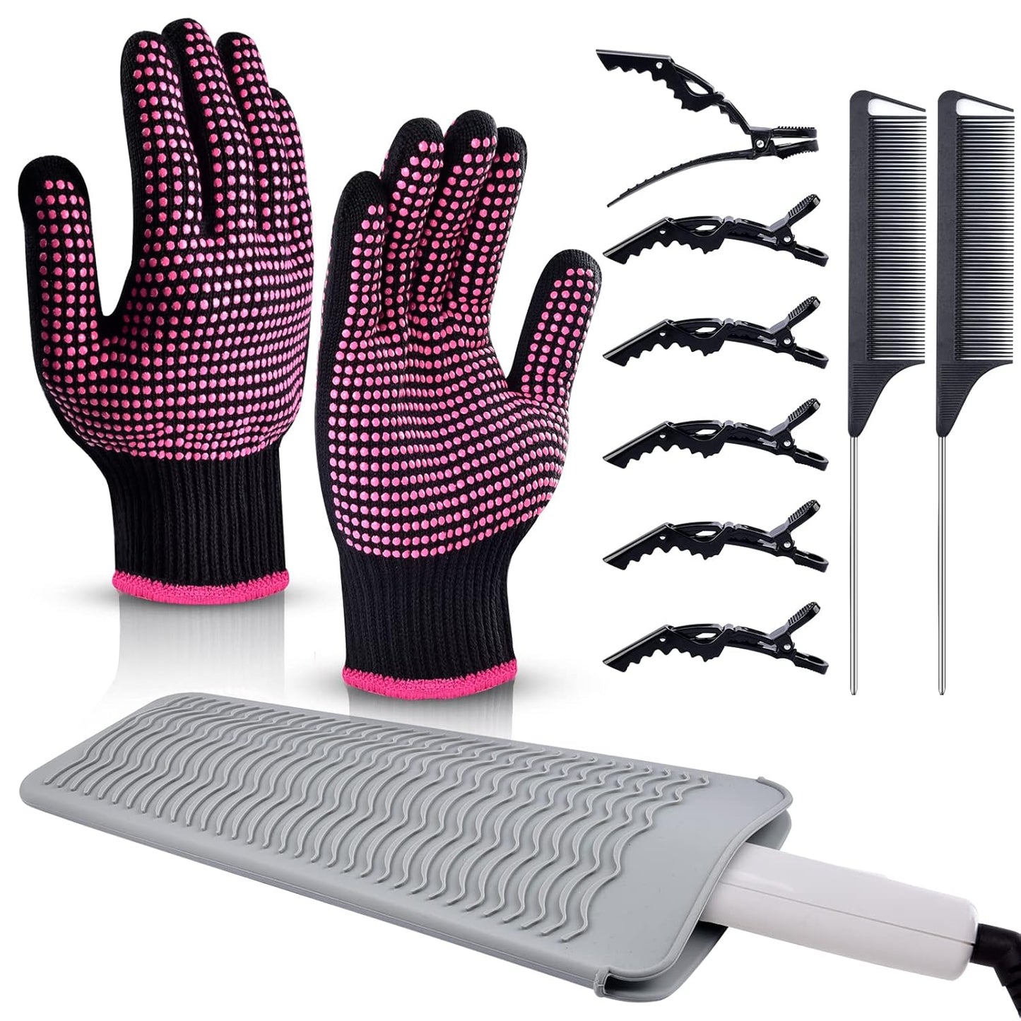 Pro Heat Resistant Gloves Set - Styling Made Easy!