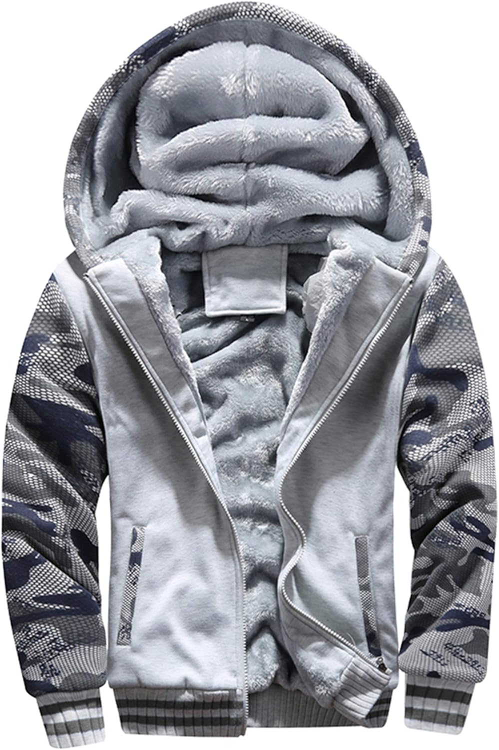 MACHLAB Men's Pullover Winter Workout Fleece Hoodie Jackets