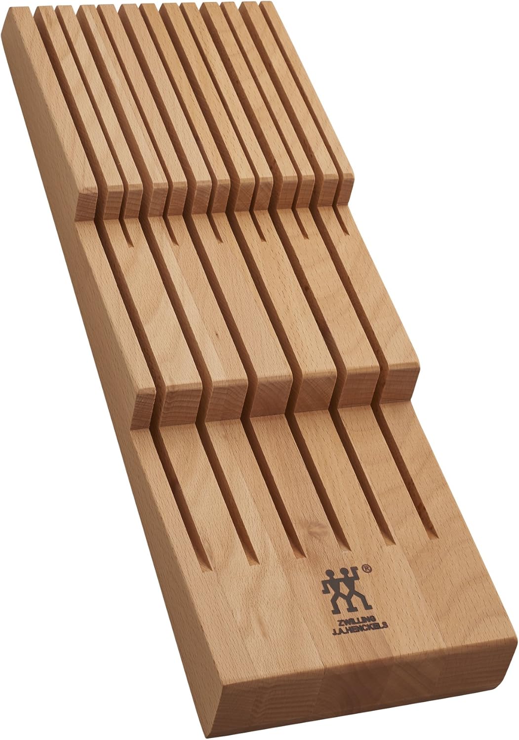 ZWILLING Drawer Knife Organizer: 12 Slot Natural Wood Storage
