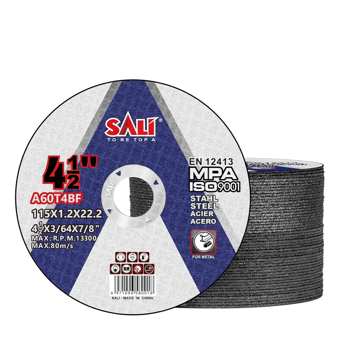 SALI 50 Pack 4.5 Cut Off Wheel for Metal & Stainless Steel - Aggressive Cutting Power!