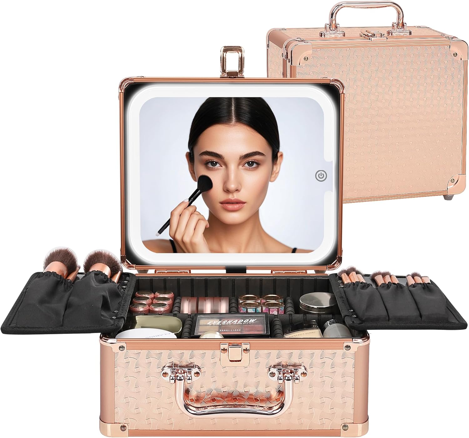 Relavel Makeup Bag with LED Mirror for Travel and Storage